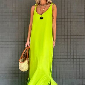 Vestido longo crepe - 10383_vestido-longo-ibiza-maca-verde_m10 - Loja Quintal Rosa